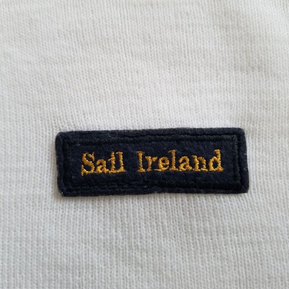 Vrg Traditional Craft Mens 40" to 42" Sweater Striped Salt Ireland Patch White - Picture 3 of 9